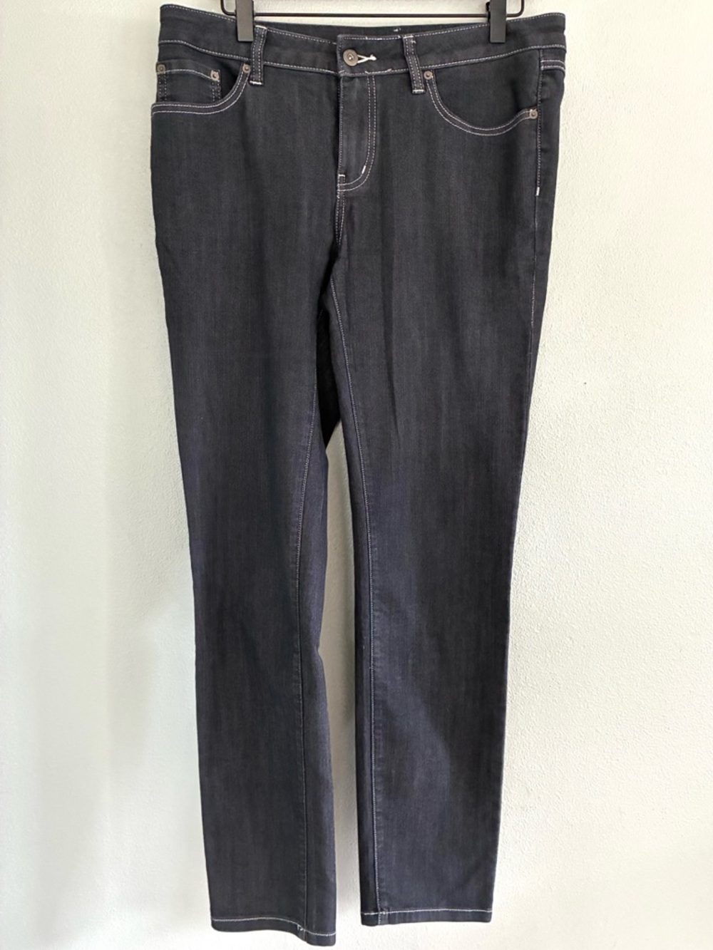 prAna Straight Leg Jeans Women’s 10 Gray Stretch Sustainable Denim